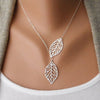 Image of Double Leaf Necklace